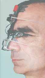 sensor unit placed on face